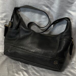 The Sak Black Leather Kendra Hobo Shoulder Bag